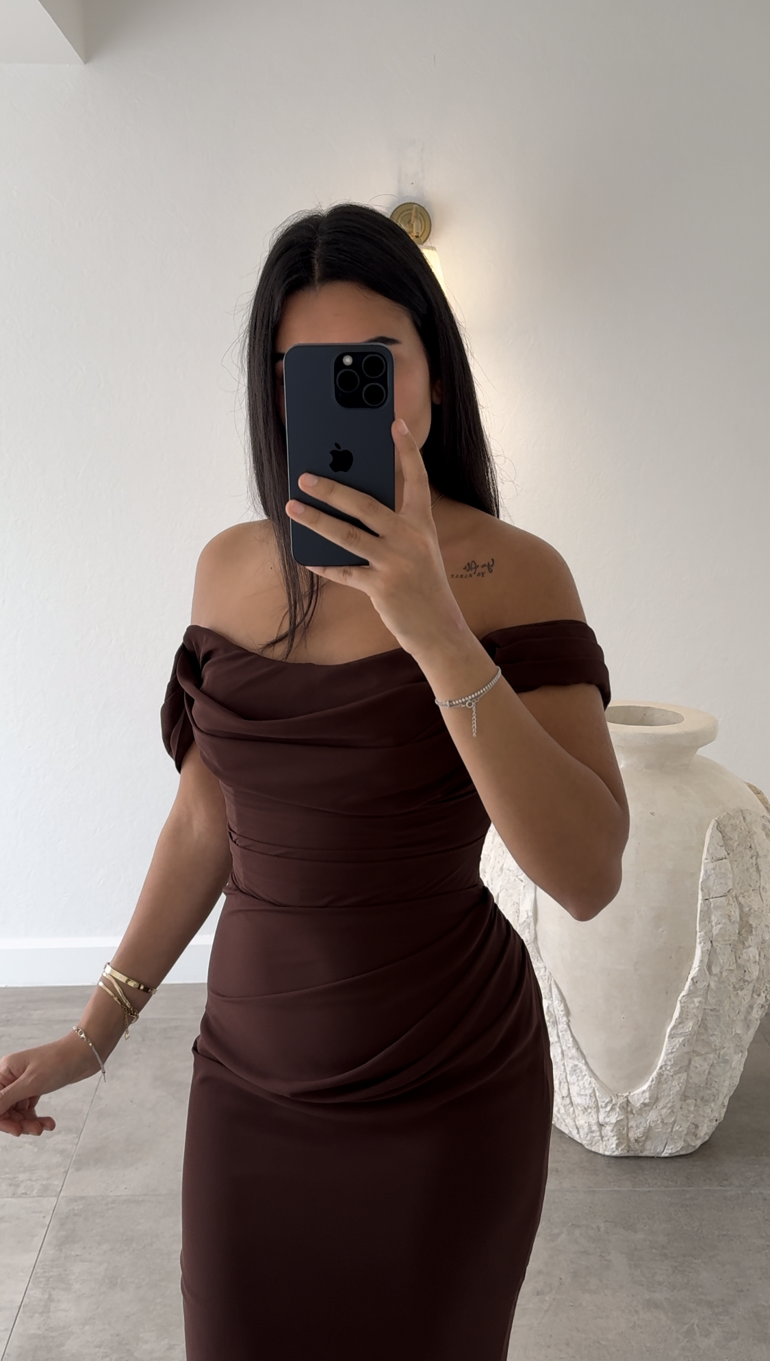 Burgundy Stories Dress