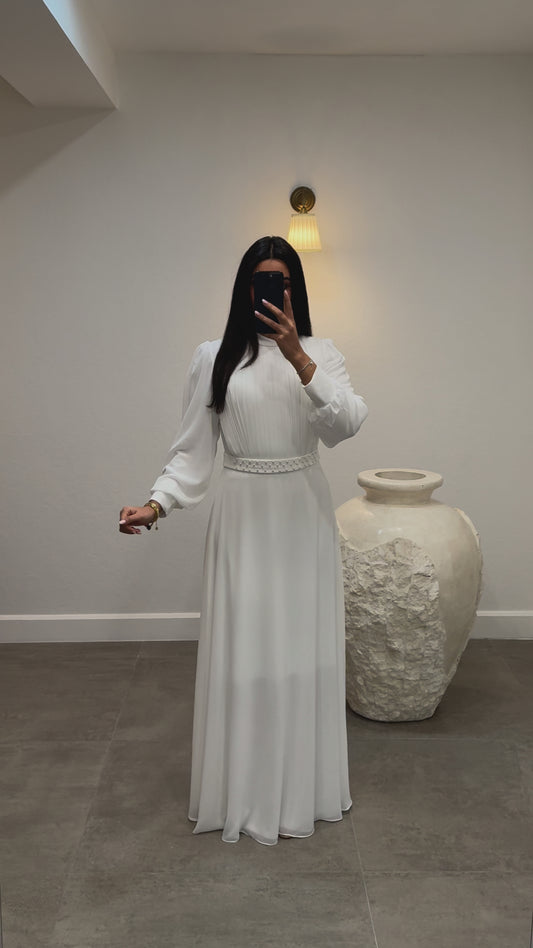 White Hijab Dress