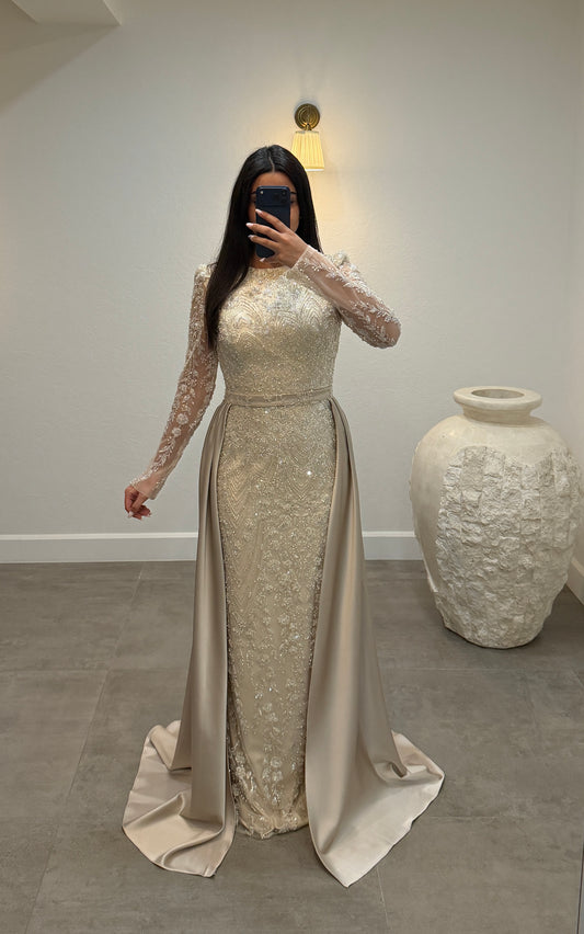 Melinda Dress Beige