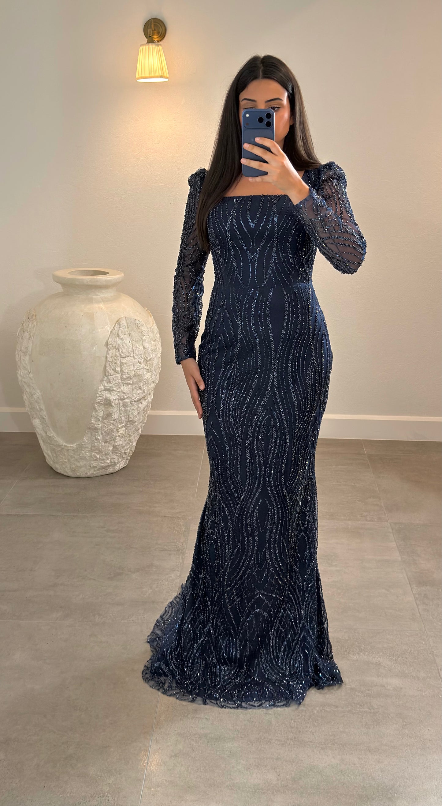 Manal Dress Blue
