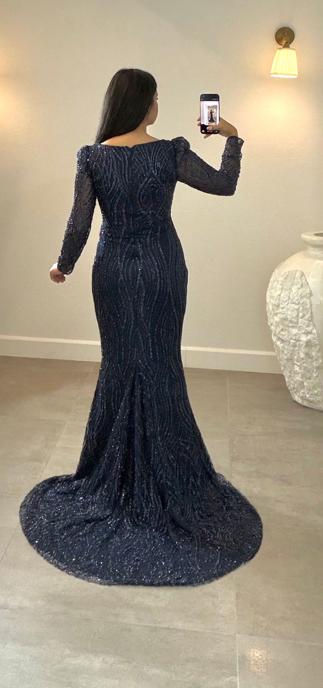 Manal Dress Blue