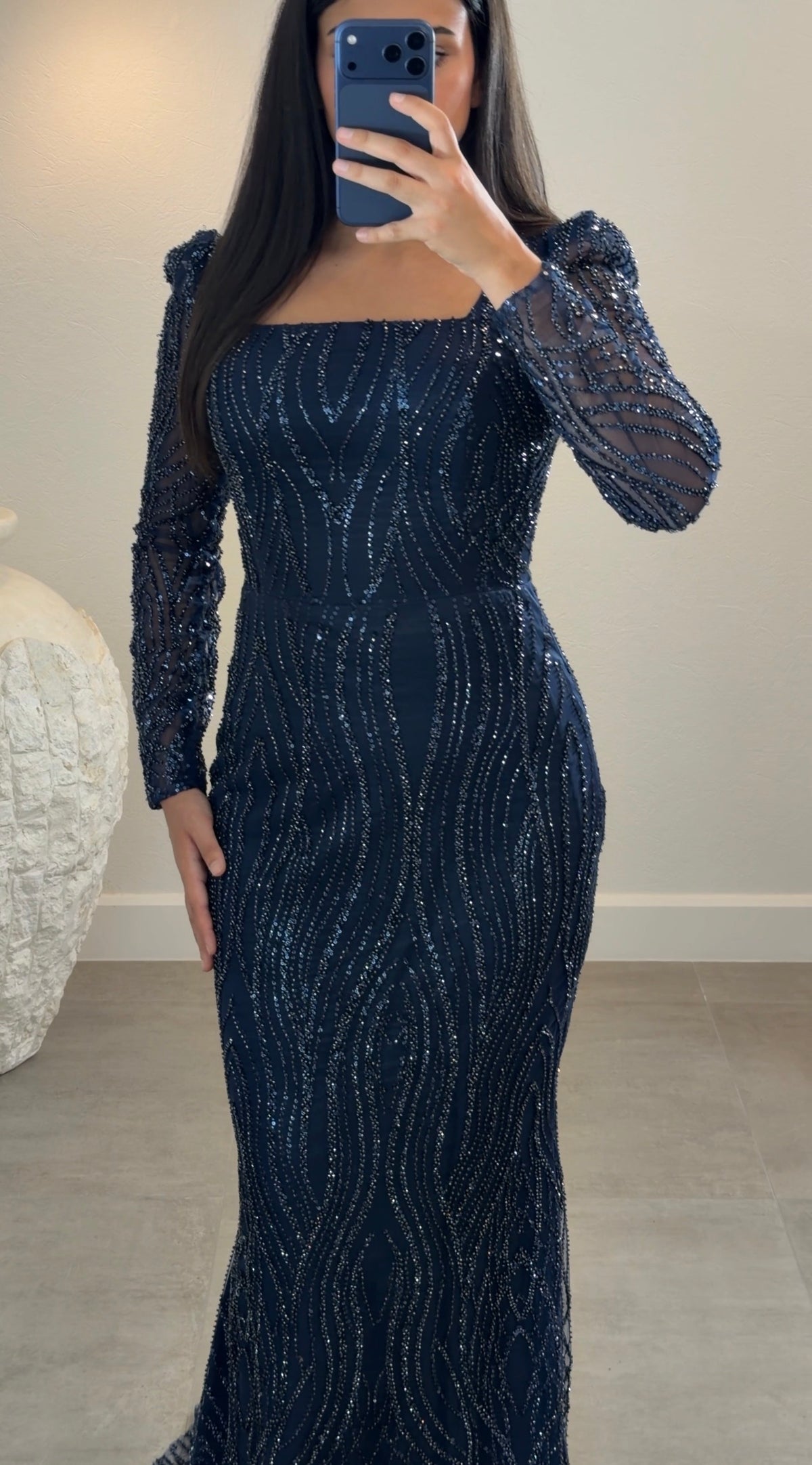 Manal Dress Blue