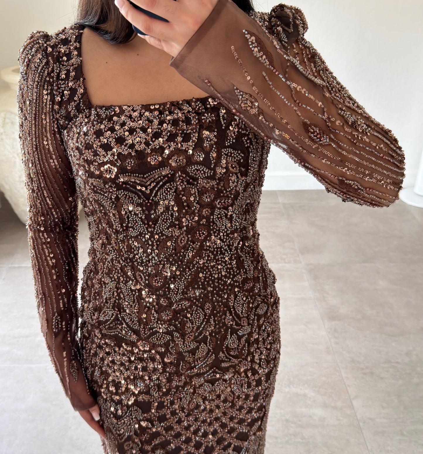 Delina Dress Brown