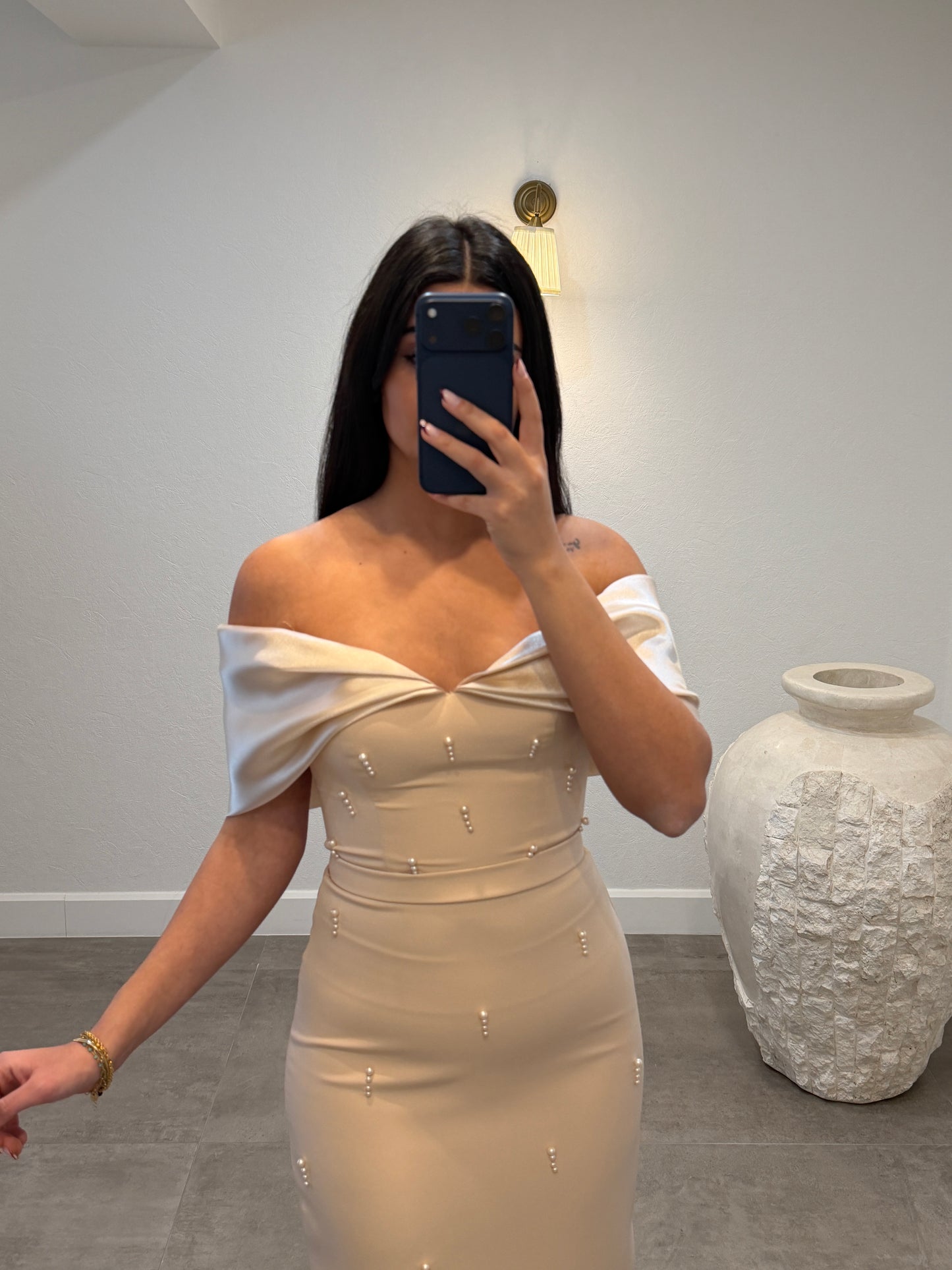 Cansu Dress Beige