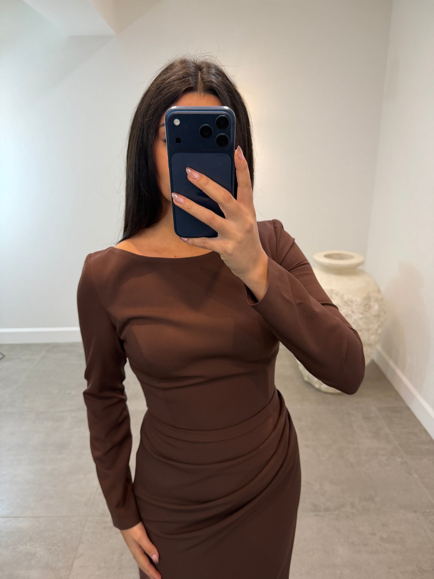 Evlin Dress Brown